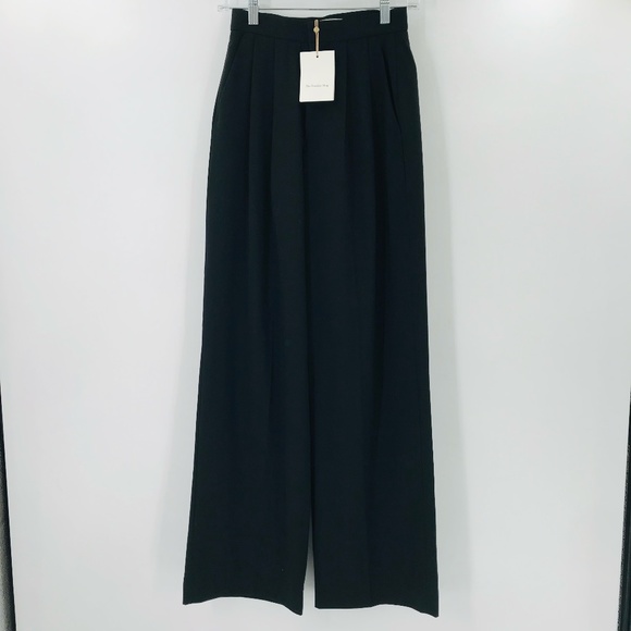 The Frankie Shop Pants - The Frankie Shop High Rise Aliye Pintuck Trouser Pants Black Size XS
